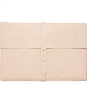 Cuyana pink pebbled leather laptop sleeve 13 inch